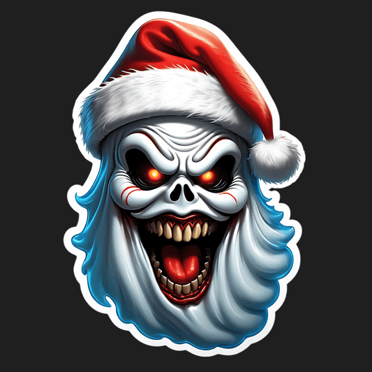 Scary Santa - Holiday Sticker - Heat Press Transfer