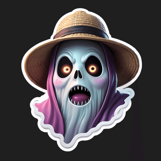 Scary Skeleton - Horror Theme Sticker - Heat Press Transfer