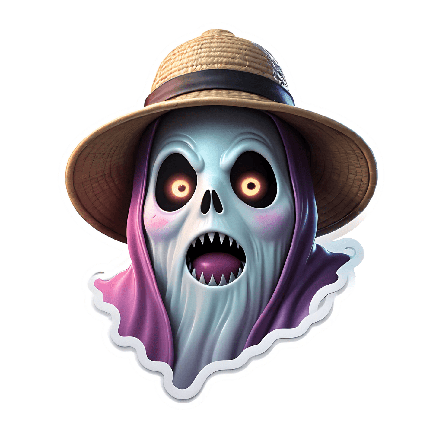 Scary Skeleton - Horror Theme Sticker - Heat Press Transfer