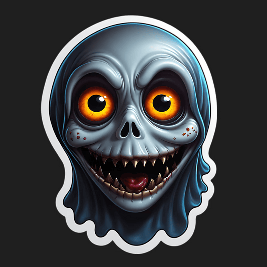 Scary Skull - UV DTF Sticker - Heat Press Transfer