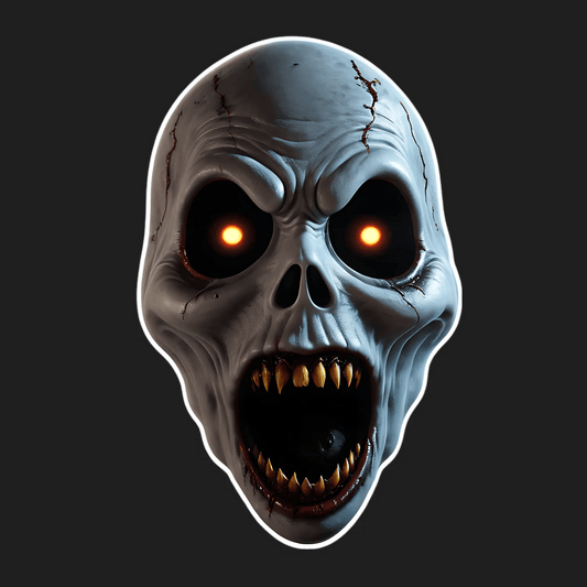 Scary Skull Glow - UV DTF Sticker - Heat Press Transfer