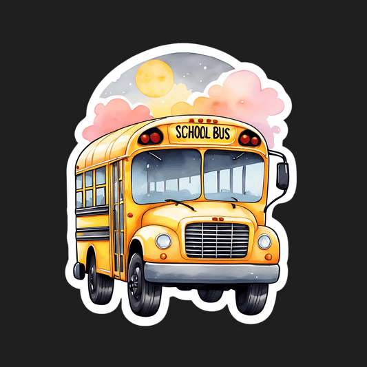 School Bus Sticker - UV DTF Design - Heat Press Transfer