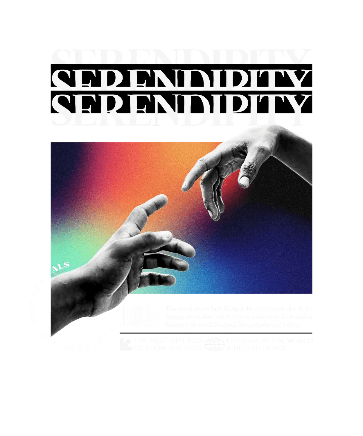 Serendipity Hands - DTF Ready to Press - Heat Press Transfer