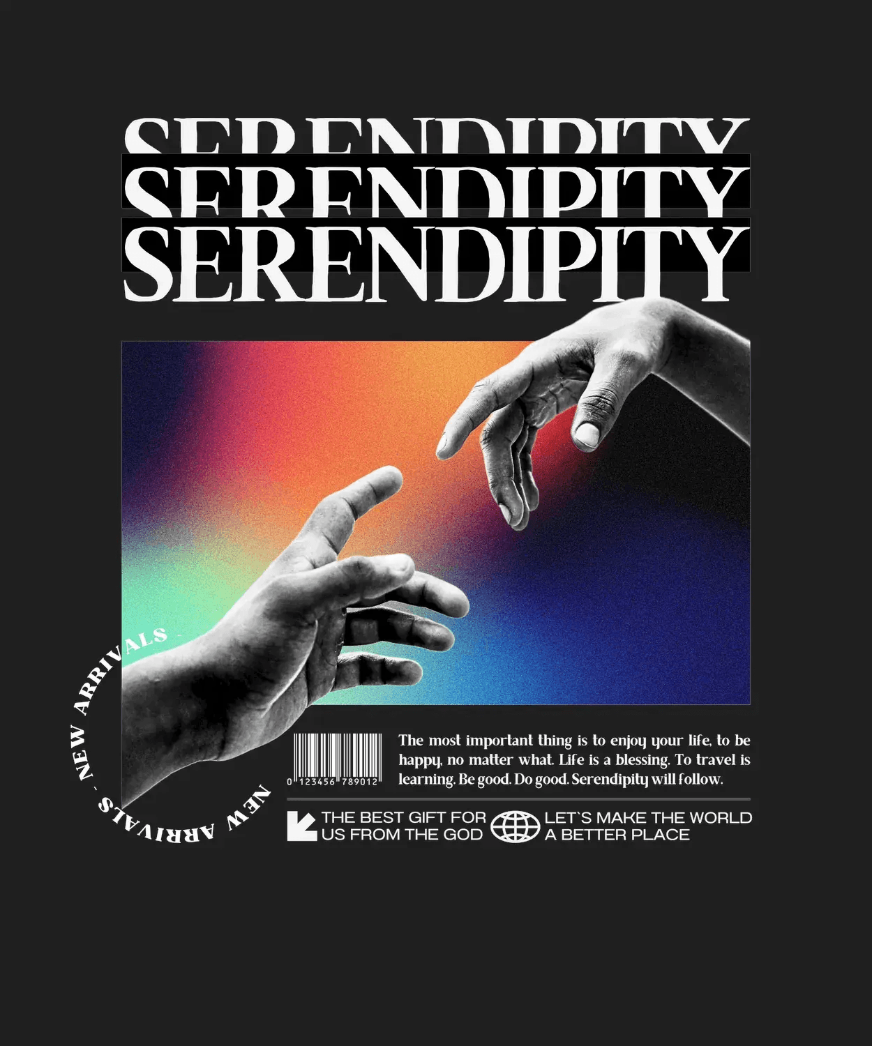 Serendipity Hands - DTF Ready to Press - Heat Press Transfer