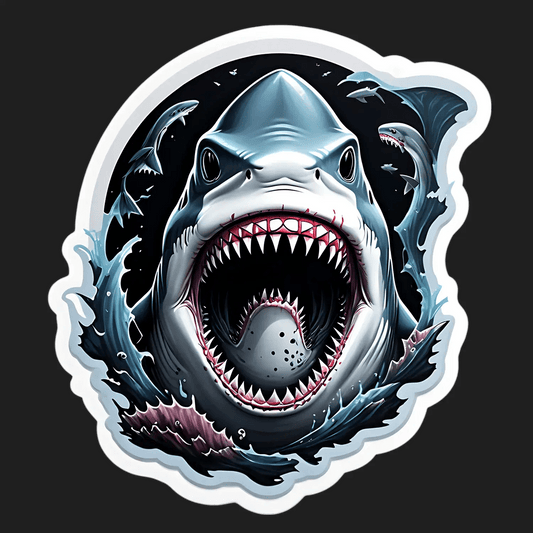 Shark Attack - UV Sticker - Heat Press Transfer