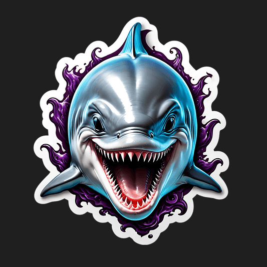 Shark Smile - UV DTF Sticker - Heat Press Transfer