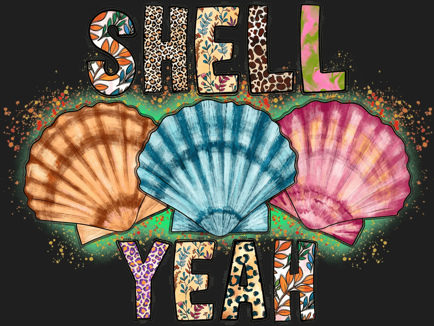 Shell Yeah Beach - DTF Ready to Press - Heat Press Transfer