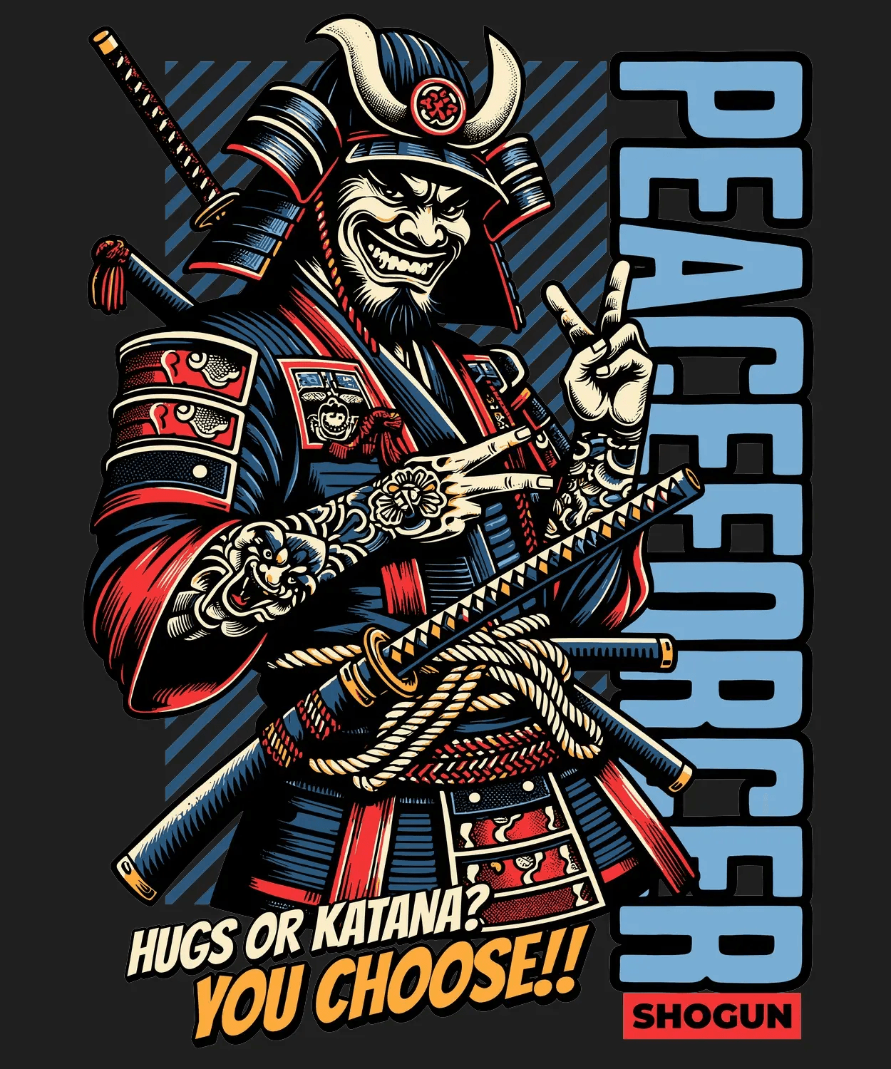 Shogun Samurai Warrior - DTF Ready to Press - Heat Press Transfer