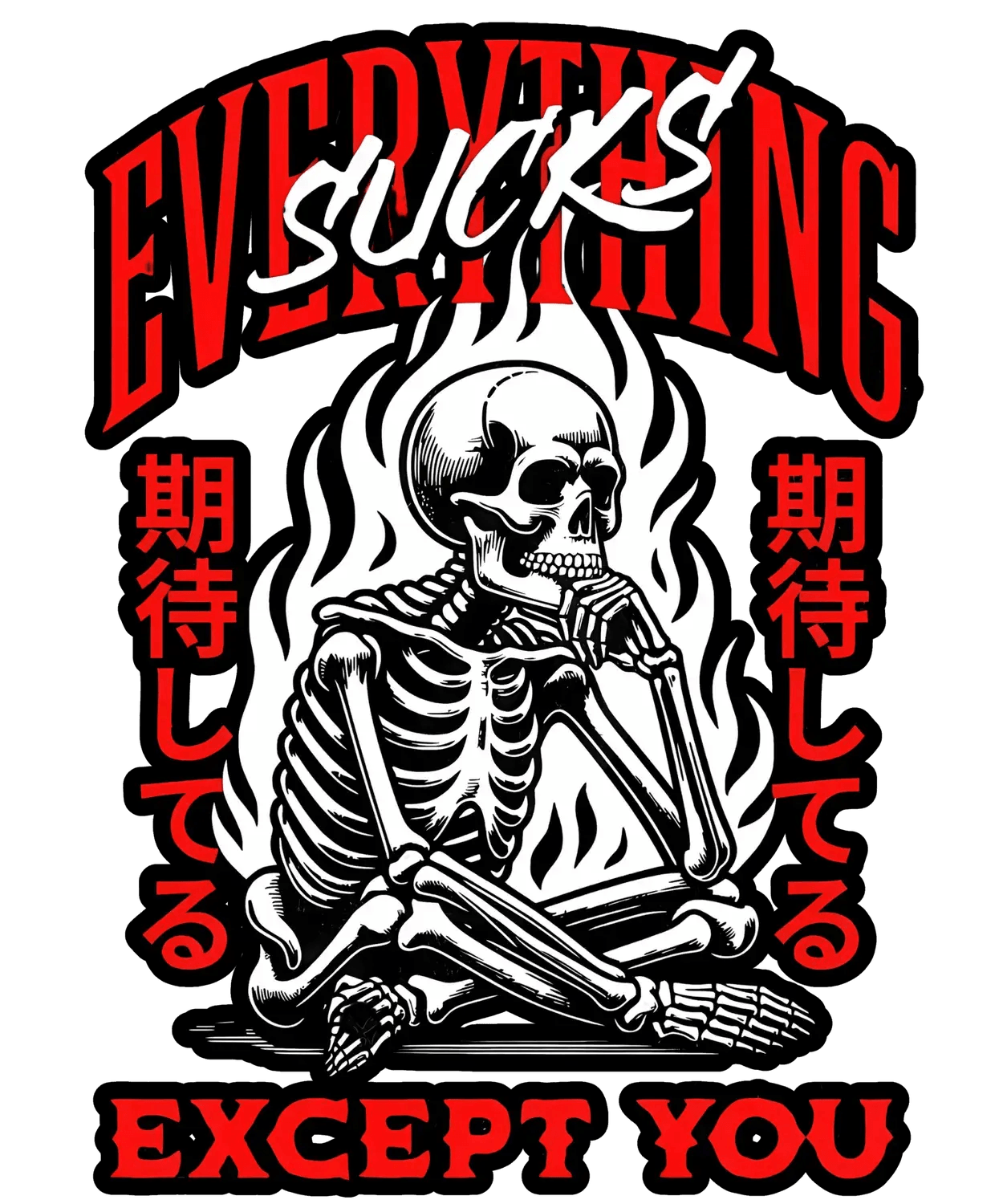 Skeleton Flame - DTF Ready to Press (original)