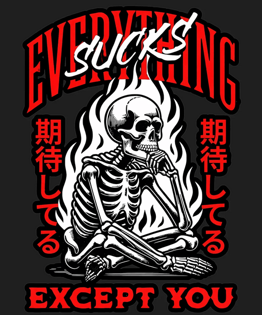 Skeleton Flame - DTF Ready to Press - Heat Press Transfer