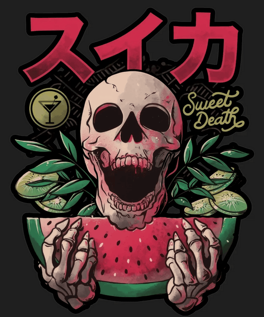 Skeleton Watermelon - DTF Ready to Press - Heat Press Transfer
