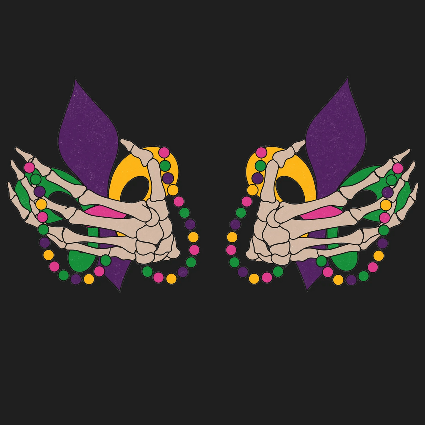 Skeleton Hands - DTF Ready to Press - Heat Press Transfer