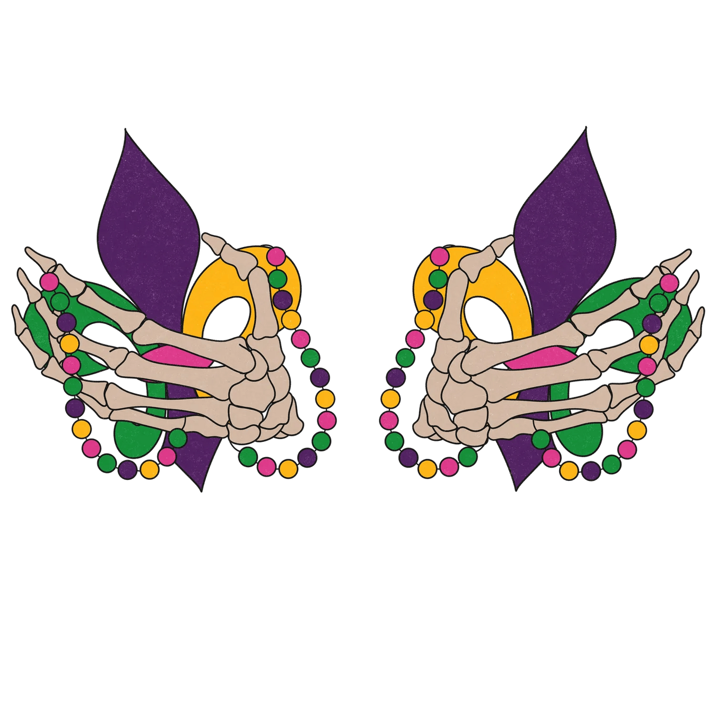 Skeleton Hands - DTF Ready to Press - Heat Press Transfer