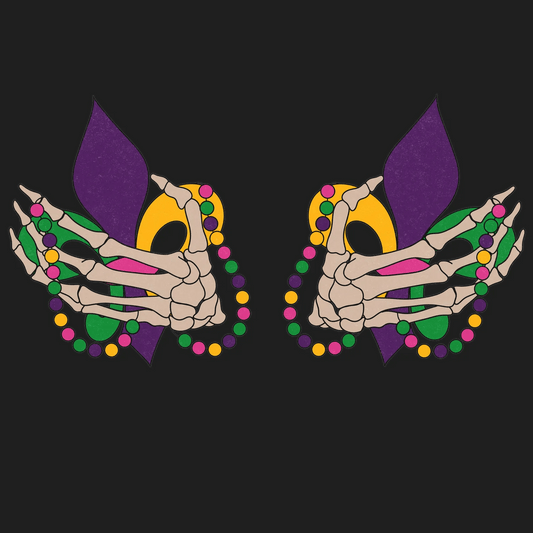 Skeleton Hands Art - DTF Ready to Press - Heat Press Transfer