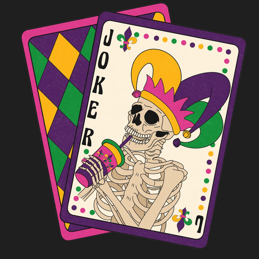 Skeleton Joker - DTF Ready to Press - Heat Press Transfer