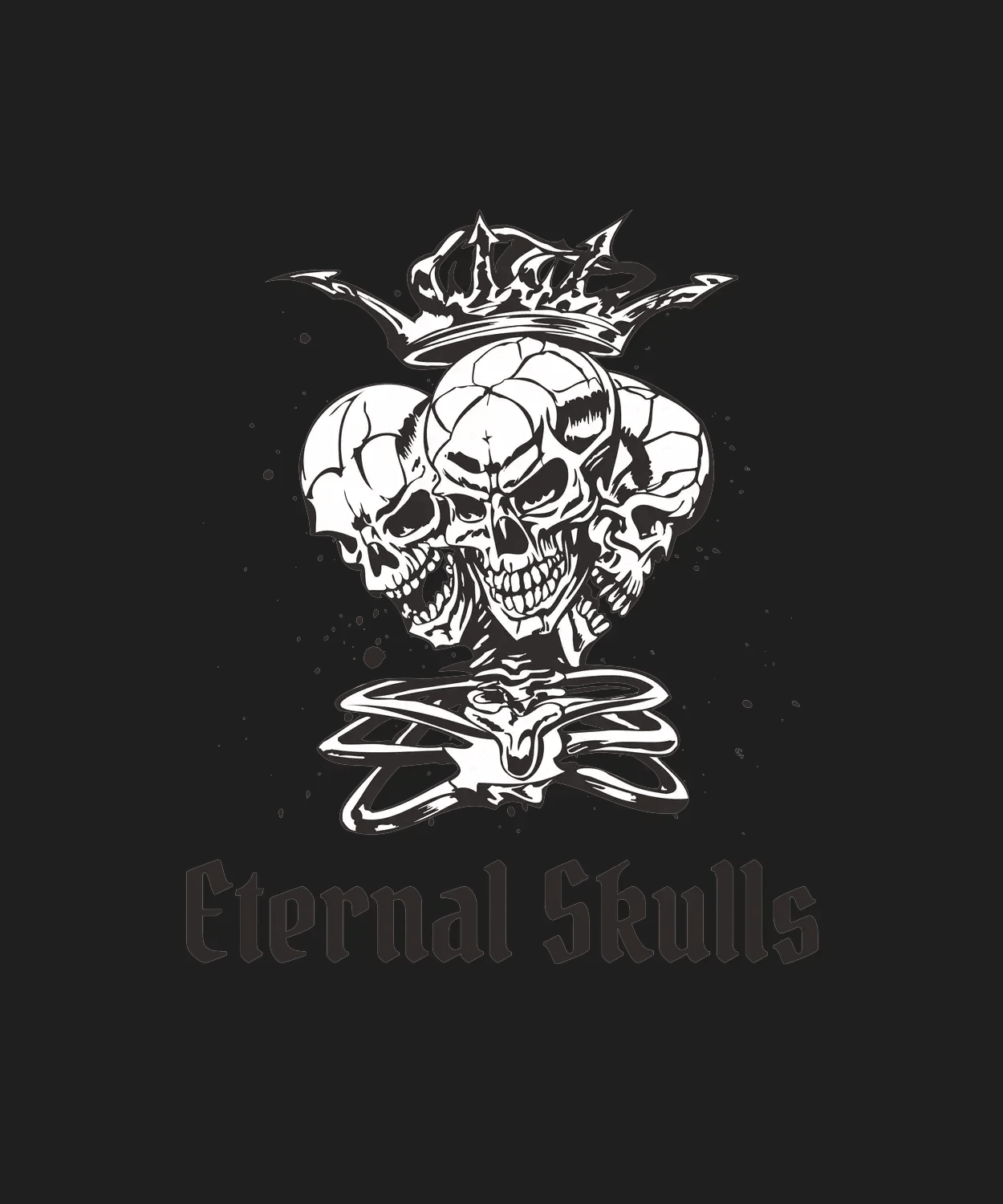 Skull Artwork - DTF Ready to Press (black_bg)