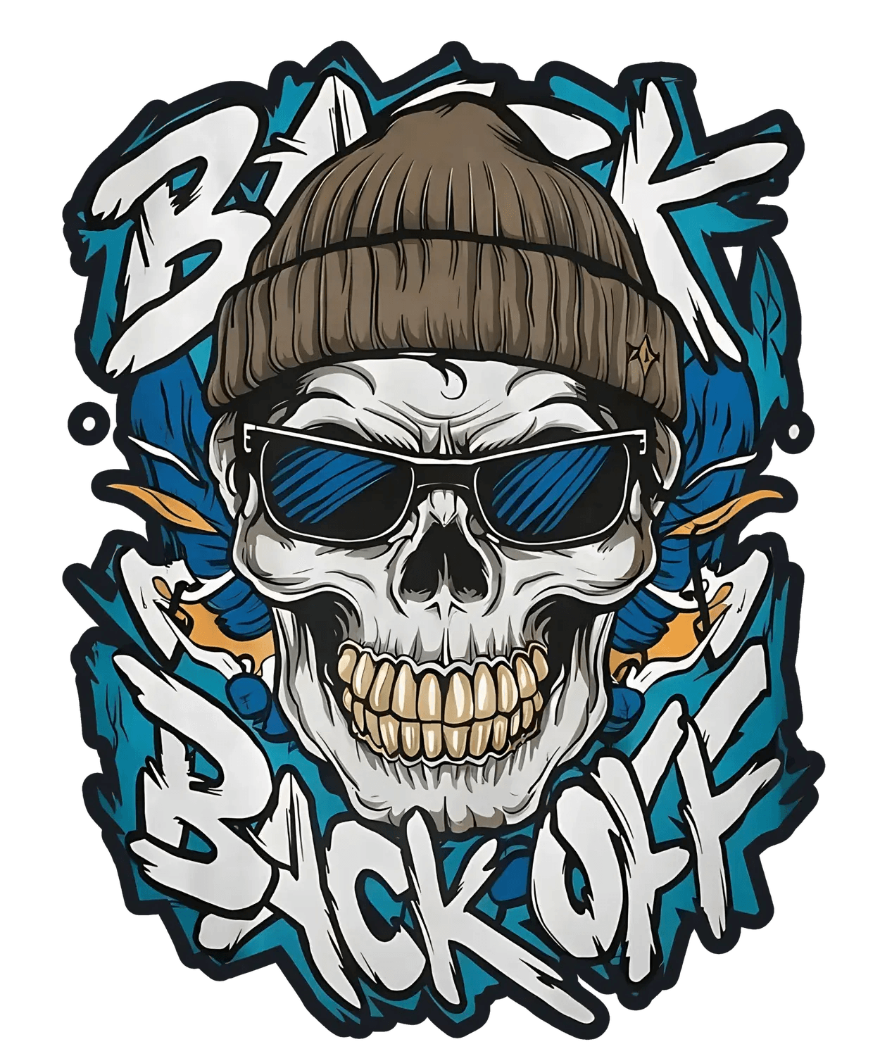 Skull Back Off - DTF Ready to Press (original)