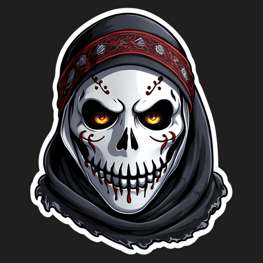 Skull Bandana UV - Sticker - Heat Press Transfer