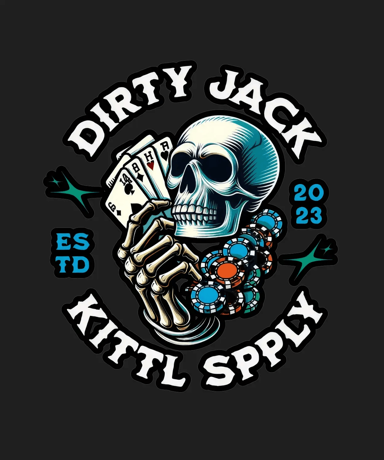 Skull Casino - DTF Ready to Press - Heat Press Transfer