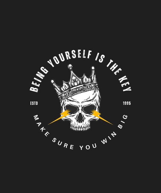 Skull Crown Motivation - DTF Ready to Press - Heat Press Transfer