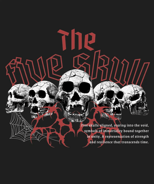 Skull Graphic Tee - DTF Ready to Press - Heat Press Transfer
