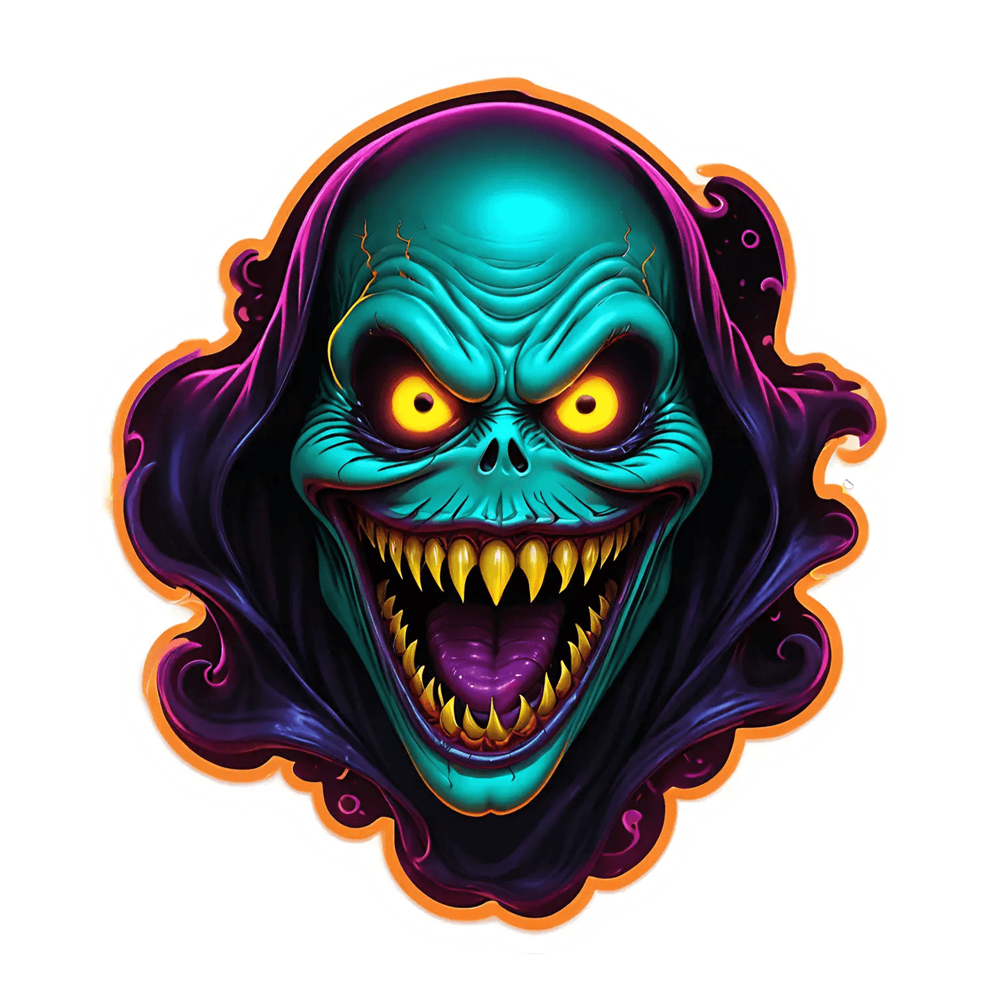 Skull Horror - UV DTF Sticker - Heat Press Transfer