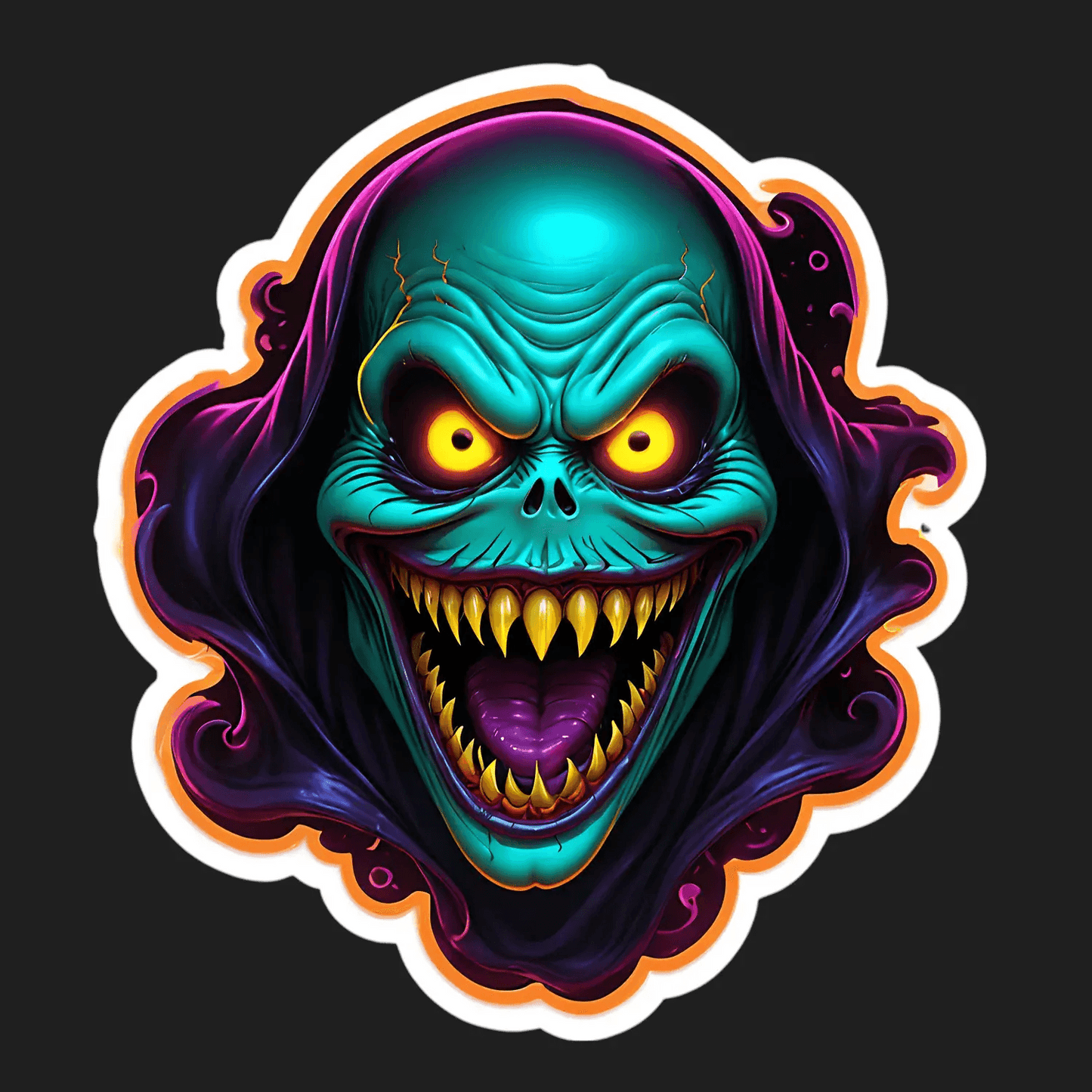 Skull Horror - UV DTF Sticker - Heat Press Transfer