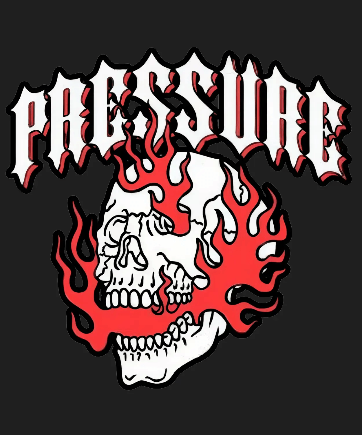 Skull Passsure - DTF Ready to Press (black_bg)