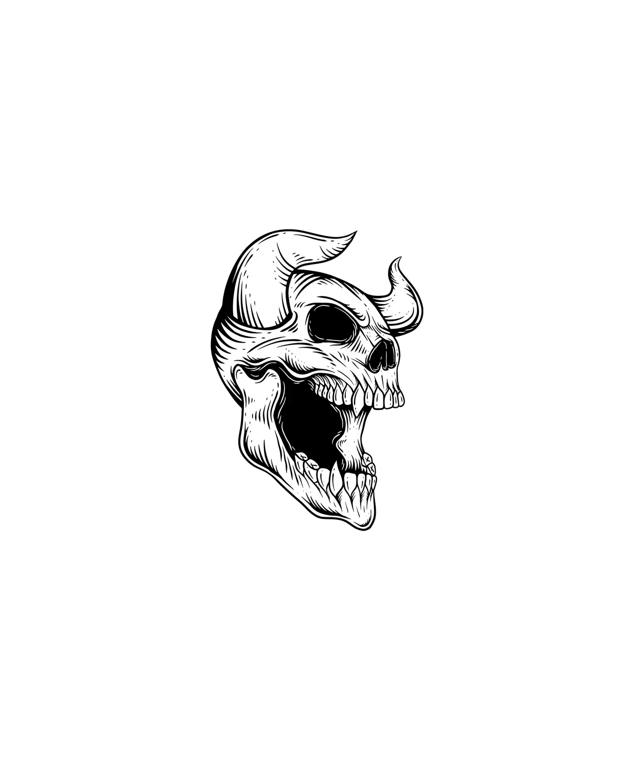 Skull Predator - DTF Ready to Press (original)