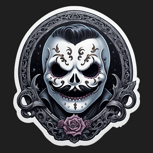 Skull Rose UV - Sticker - Heat Press Transfer