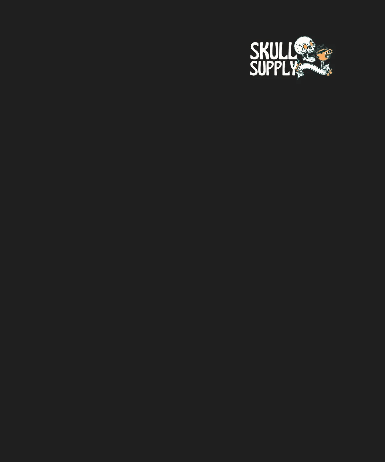 Skull Supply Graphic - DTF Ready to Press (black_bg)