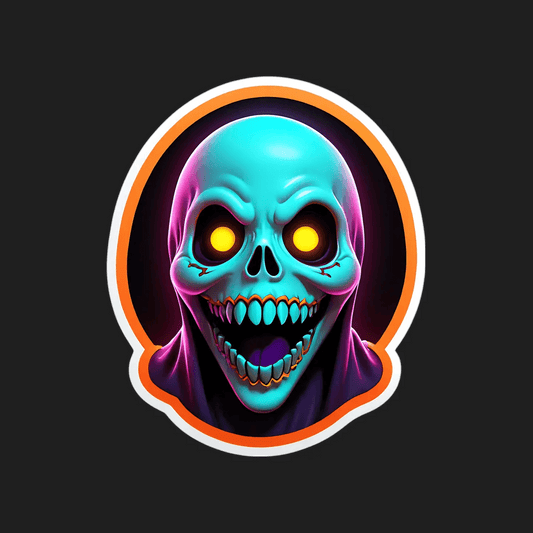 Skull Vibes - Colorful Sticker - Heat Press Transfer