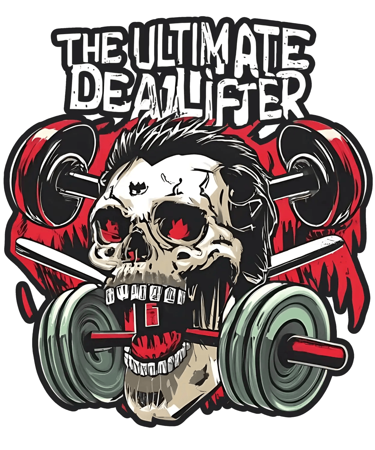 Skull Weightlifter - DTF Ready to Press (original)