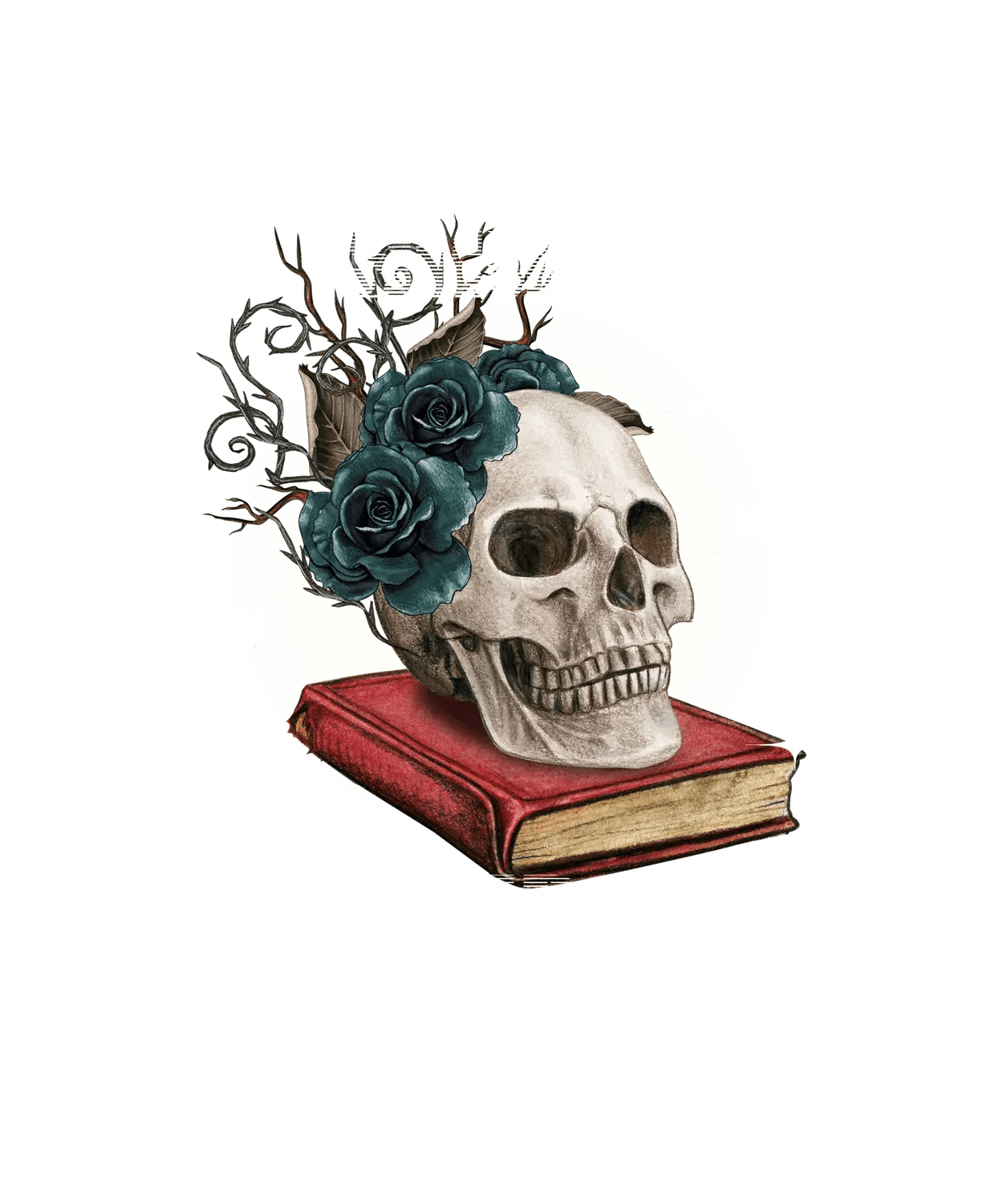 Skull and Roses - DTF Ready to Press (original)