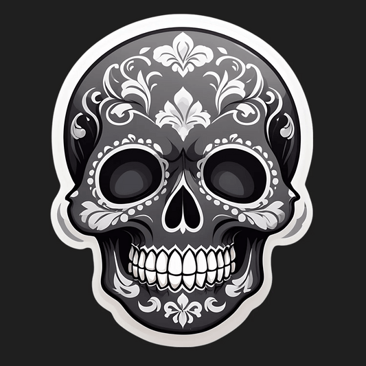 Skull Art - UV Decorative Sticker - Heat Press Transfer