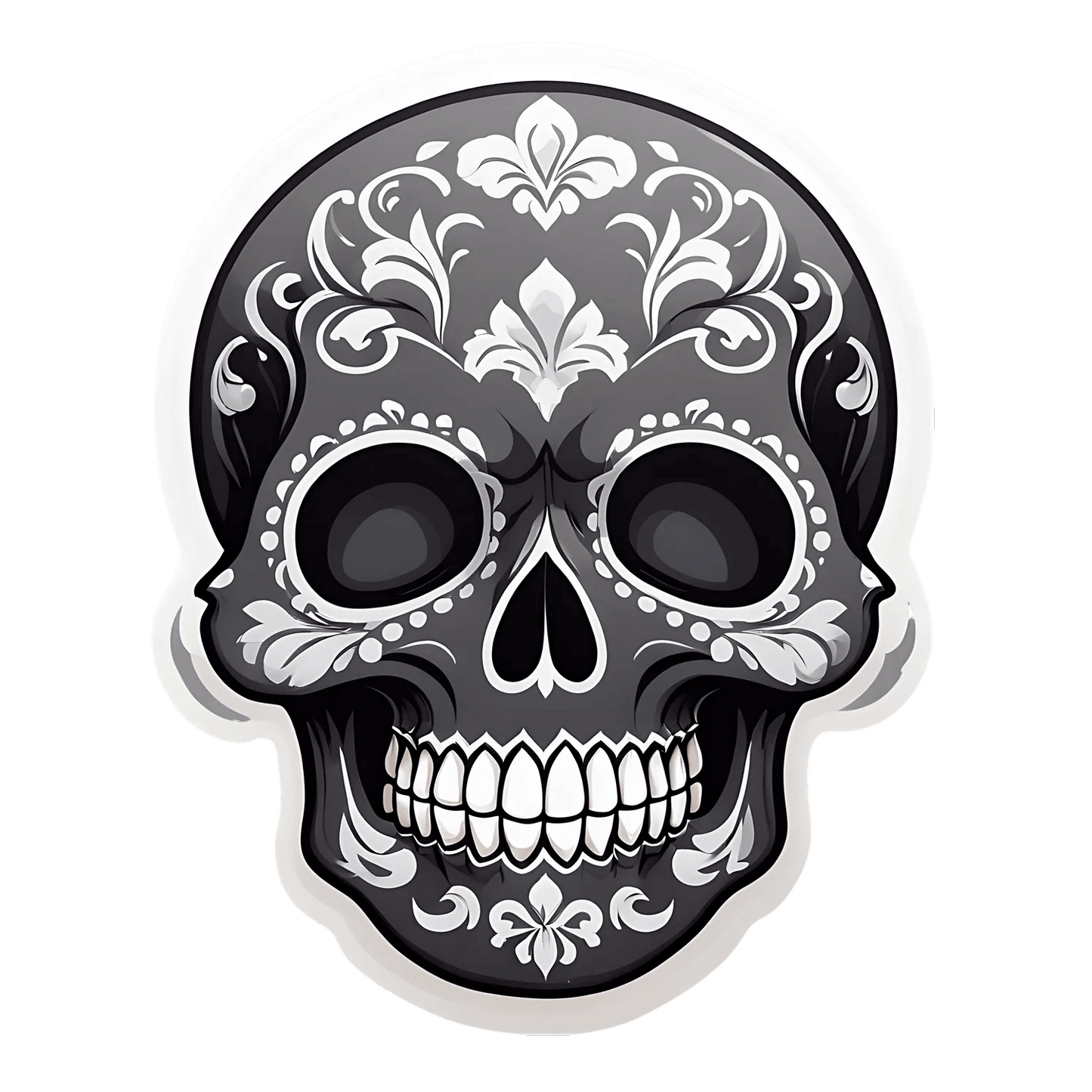 Skull Art - UV Decorative Sticker - Heat Press Transfer