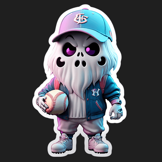 Skull Baseball Cap - Cool Sticker - Heat Press Transfer