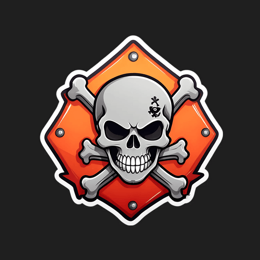 Skull Crossbones - Vinyl Sticker - Heat Press Transfer
