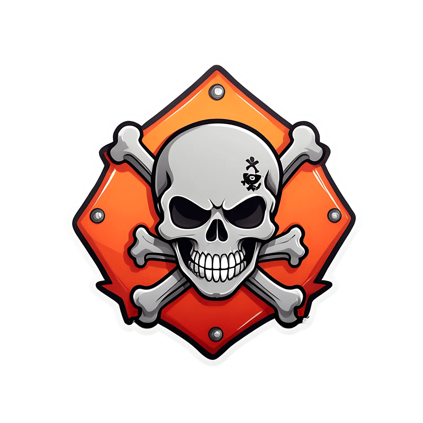 Skull Crossbones - Vinyl Sticker - Heat Press Transfer