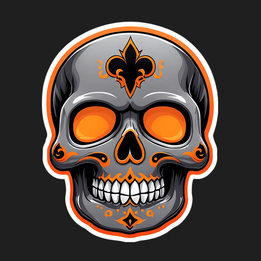 Skull Fleur-de-Lis - Sticker - Heat Press Transfer
