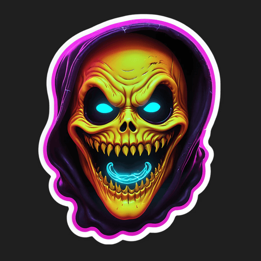 Skull Glow - UV DTF Sticker - Heat Press Transfer