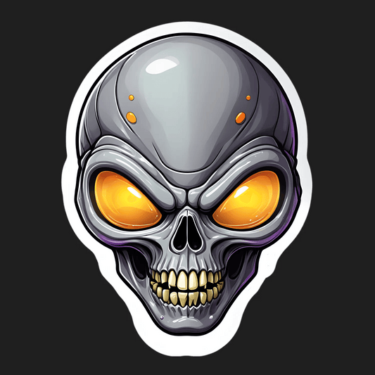 Skull Glow - UV DTF Sticker - Heat Press Transfer