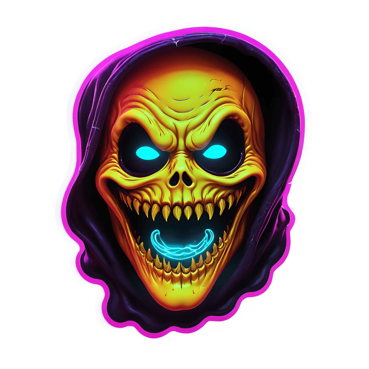 Skull Glow - UV DTF Sticker - Heat Press Transfer