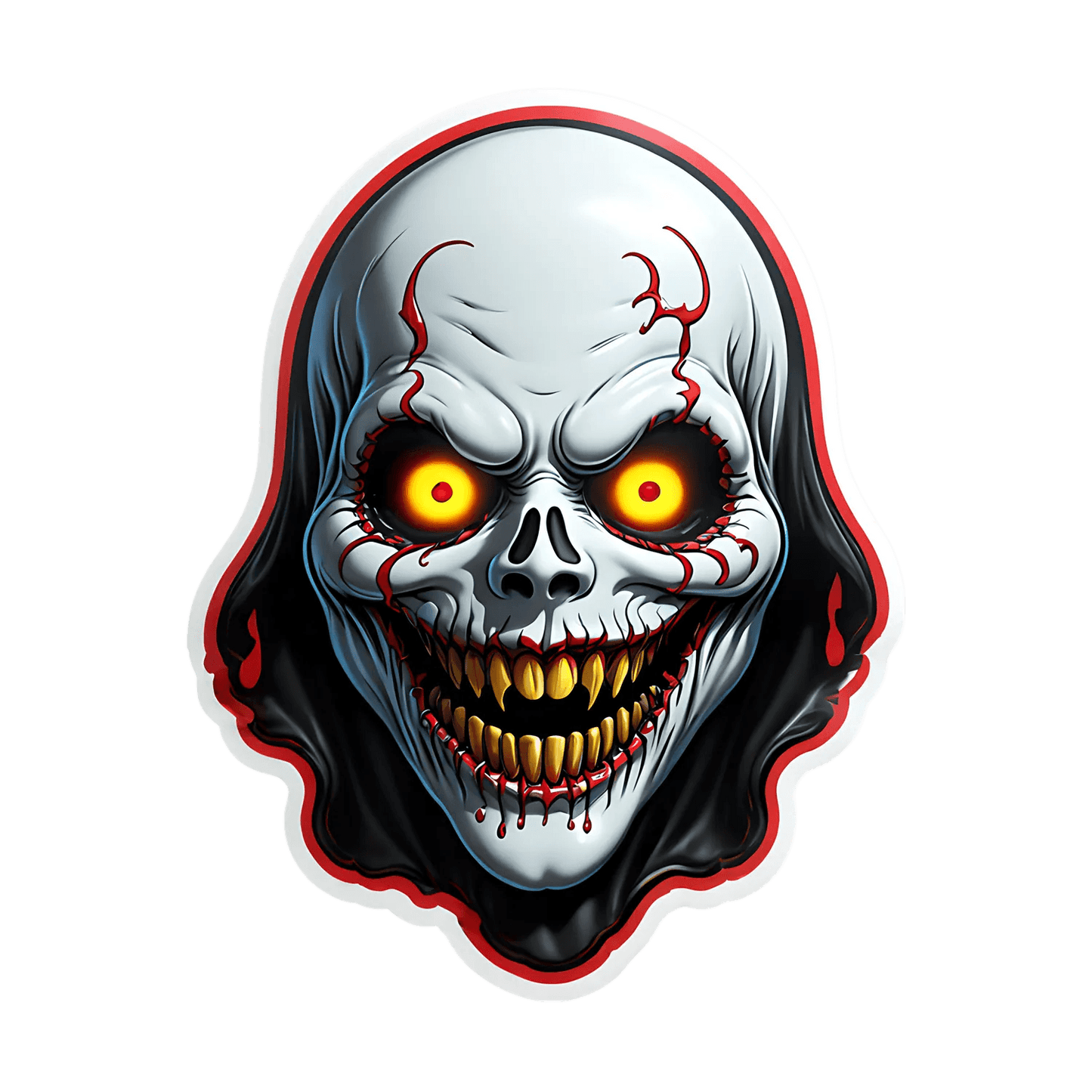 Skull Graphics Sticker - UV DTF Design - Heat Press Transfer