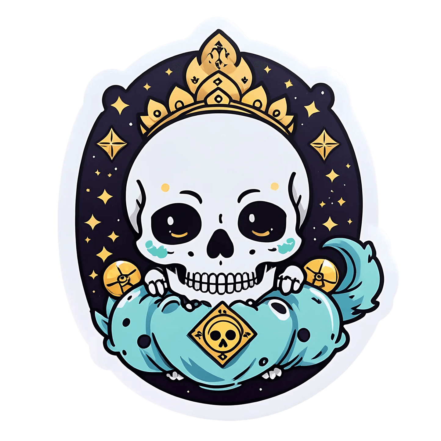 Skull Queen Sticker - Decorative UV DTF - Heat Press Transfer