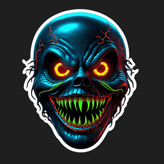 Skull UV - Halloween Sticker - Heat Press Transfer