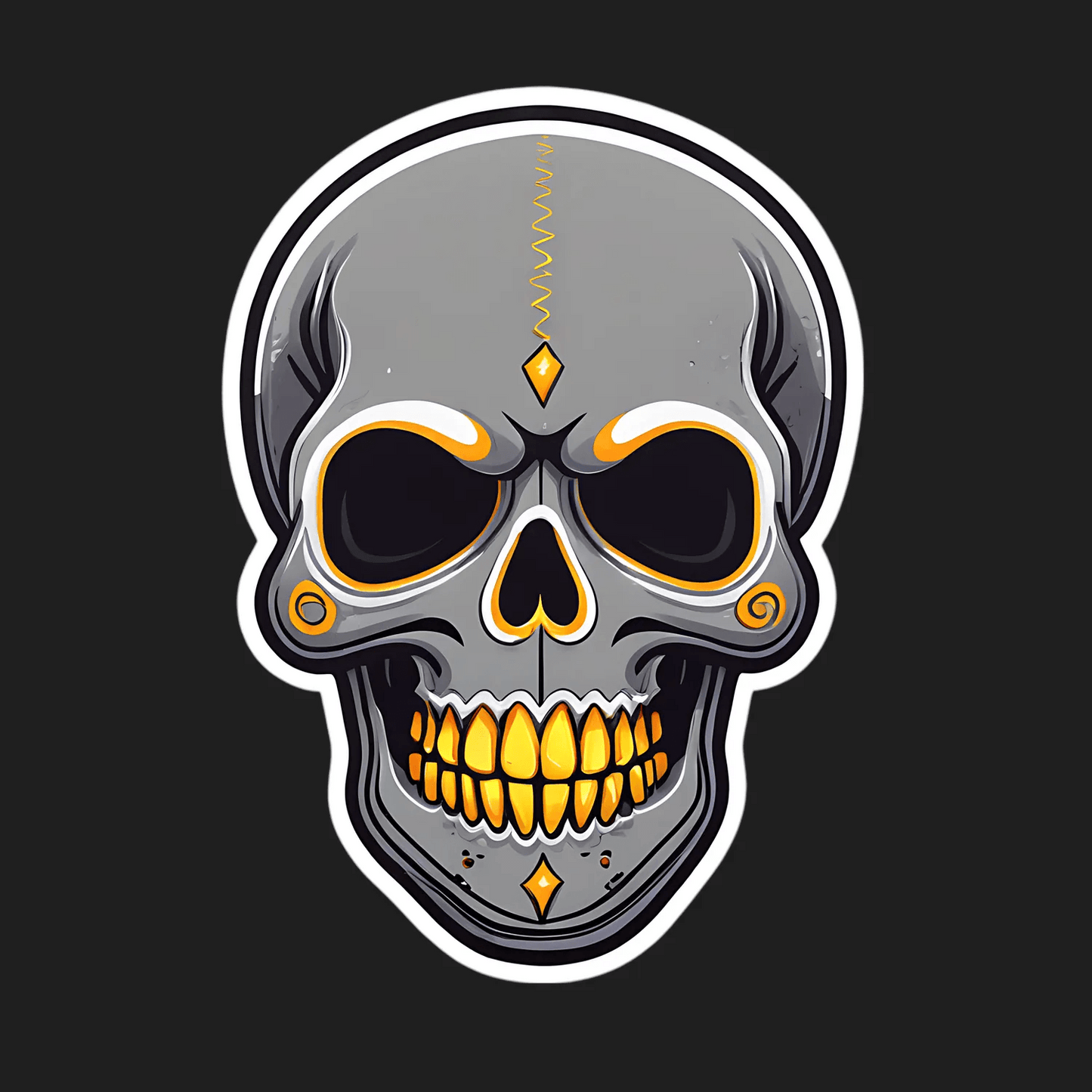Skull UV Sticker - Bold Graphic - Heat Press Transfer
