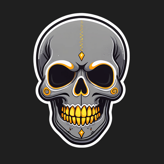 Skull UV Sticker - Bold Graphic - Heat Press Transfer