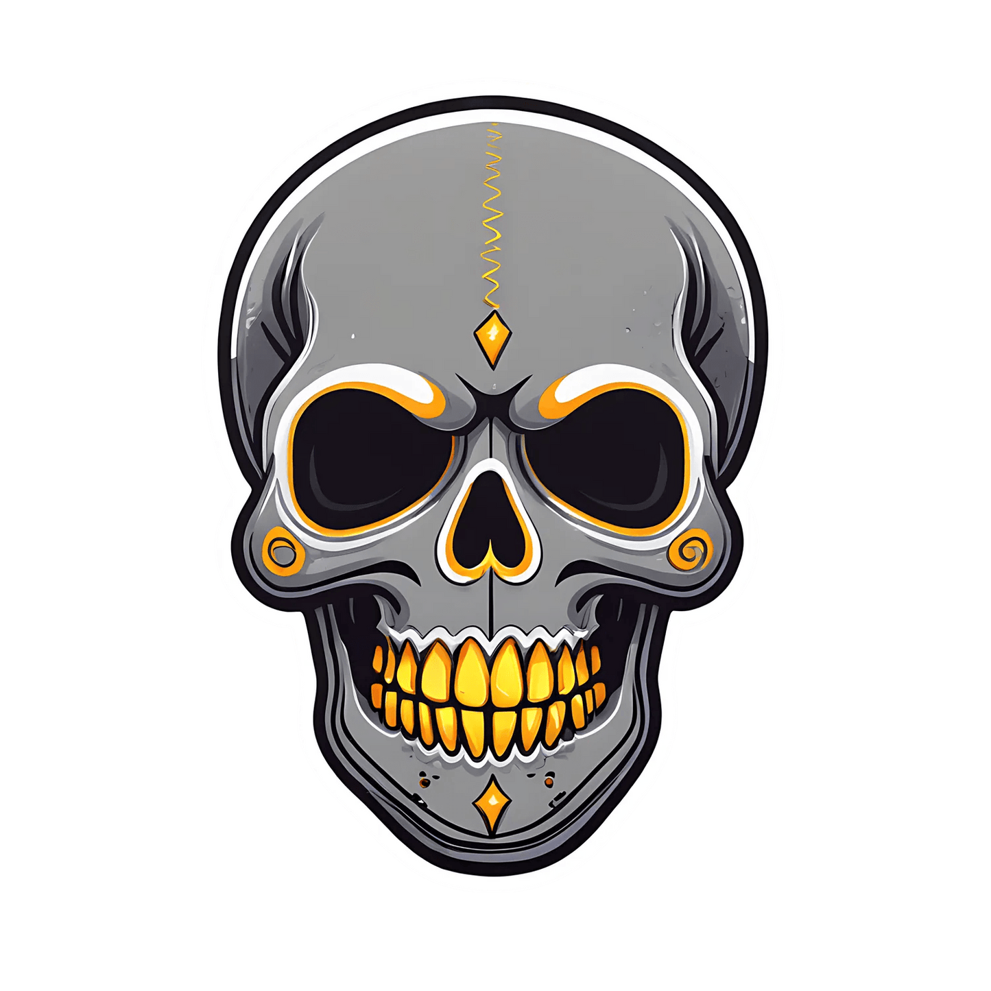 Skull UV Sticker - Bold Graphic - Heat Press Transfer