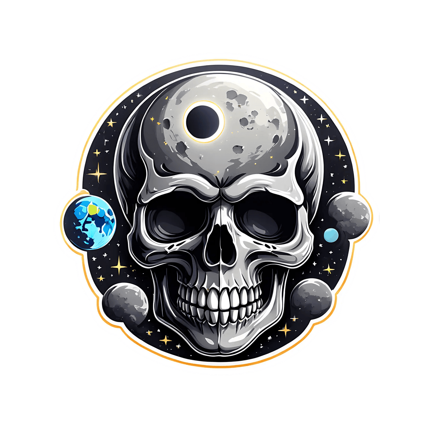 Skull Universe - Sticker - Heat Press Transfer